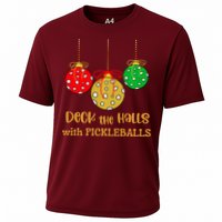 Christmas Pickleball Deck The Halls With Pickleballs Performance Shirt