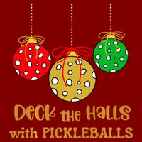 Christmas Pickleball Deck The Halls With Pickleballs Performance Shirt