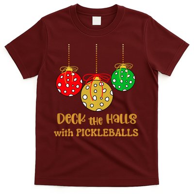 Christmas Pickleball Deck The Halls With Pickleballs T-Shirt
