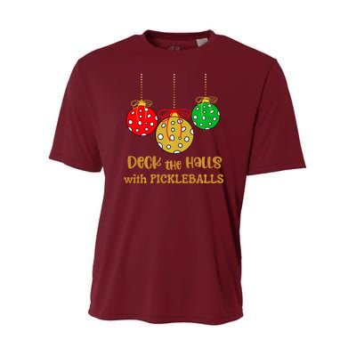 Christmas Pickleball Deck The Halls With Pickleballs Youth Performance Sprint T-Shirt