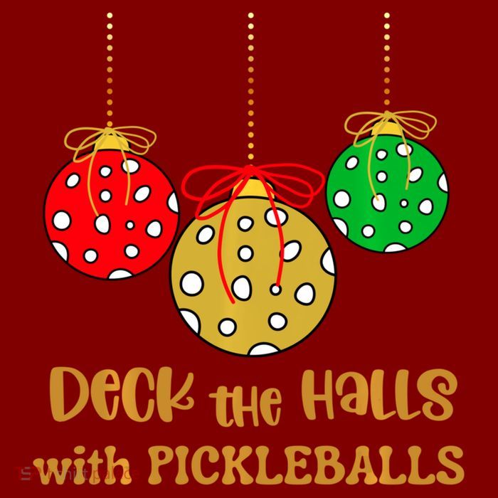 Christmas Pickleball Deck The Halls With Pickleballs Youth Performance Sprint T-Shirt