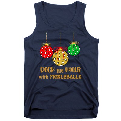 Christmas Pickleball Deck The Halls With Pickleballs Tank Top