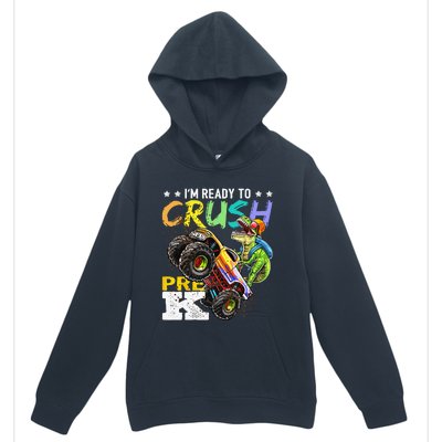 Crush PreK Dinosaur Monster Truck Back To School Gifts Urban Pullover Hoodie