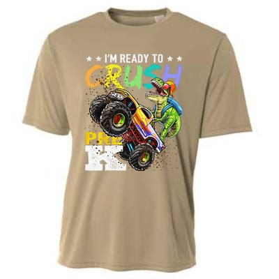 Crush PreK Dinosaur Monster Truck Back To School Gifts Cooling Performance Crew T-Shirt