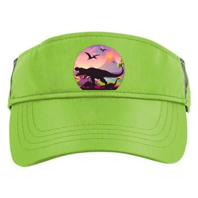 Cool Prehistoric Dinosaur Land Adult Drive Performance Visor