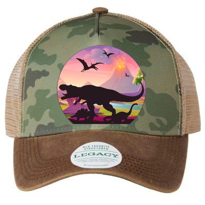 Cool Prehistoric Dinosaur Land Legacy Tie Dye Trucker Hat