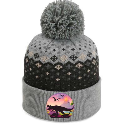 Cool Prehistoric Dinosaur Land The Baniff Cuffed Pom Beanie