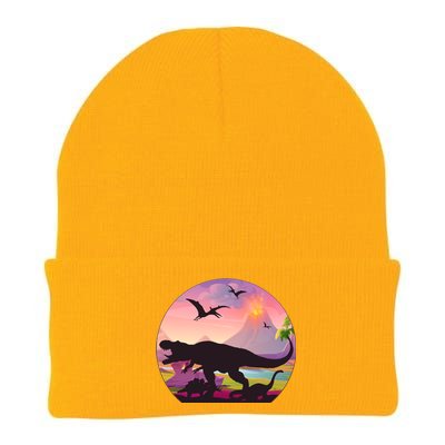 Cool Prehistoric Dinosaur Land Knit Cap Winter Beanie