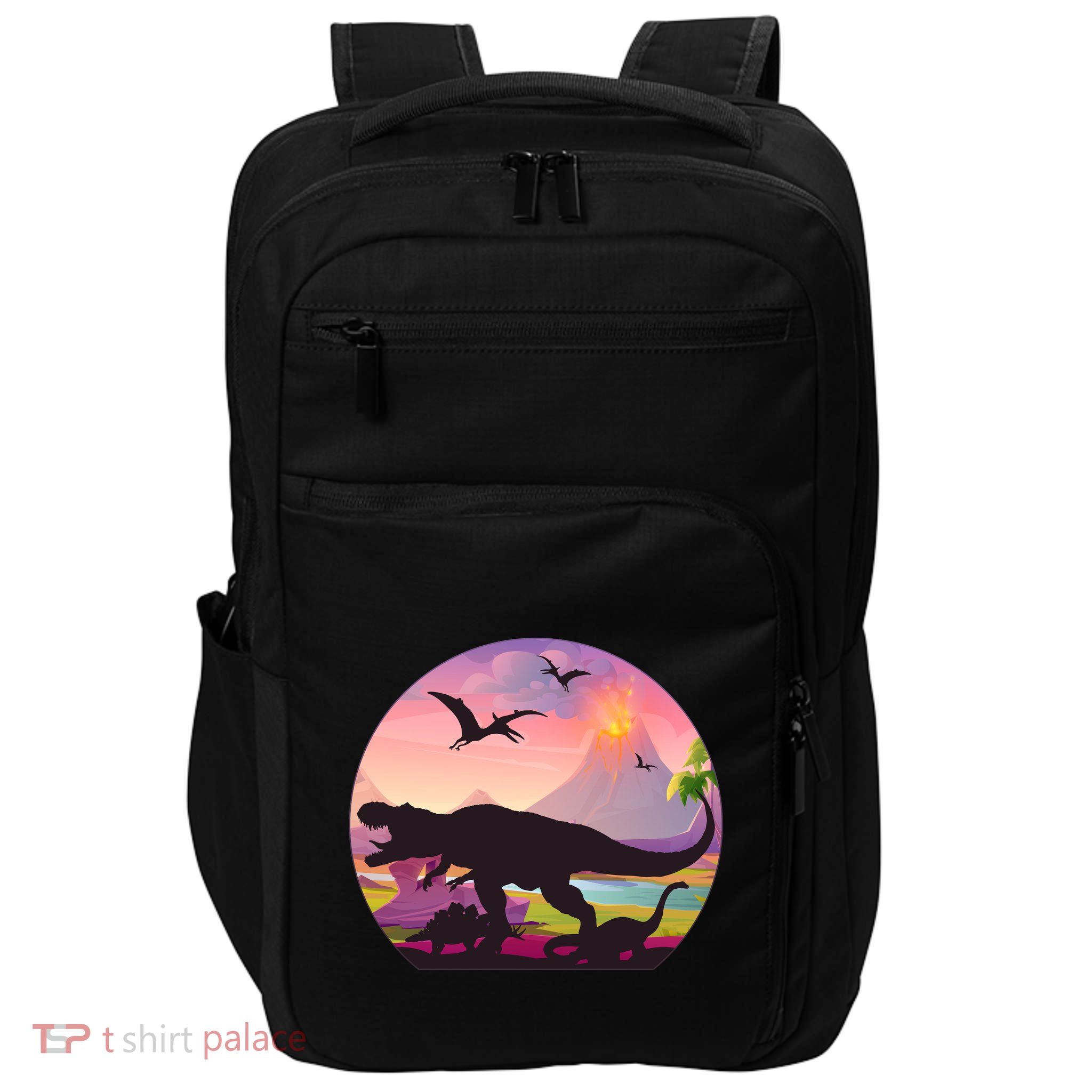Cool Prehistoric Dinosaur Land Impact Tech Backpack