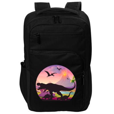 Cool Prehistoric Dinosaur Land Impact Tech Backpack