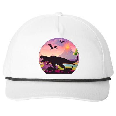 Cool Prehistoric Dinosaur Land Snapback Five-Panel Rope Hat