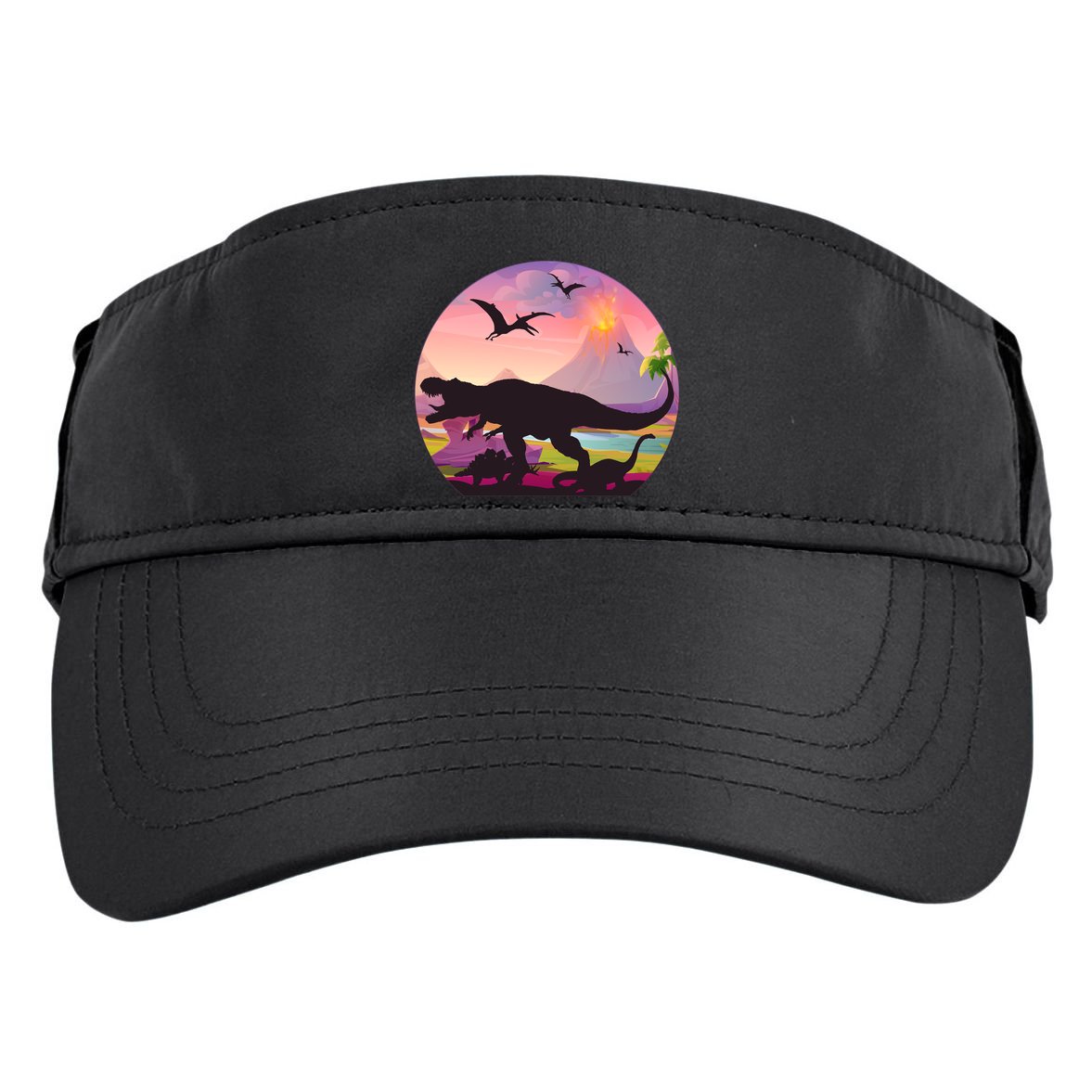 Cool Prehistoric Dinosaur Land Adult Drive Performance Visor