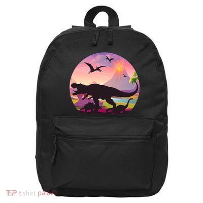 Cool Prehistoric Dinosaur Land 16 in Basic Backpack