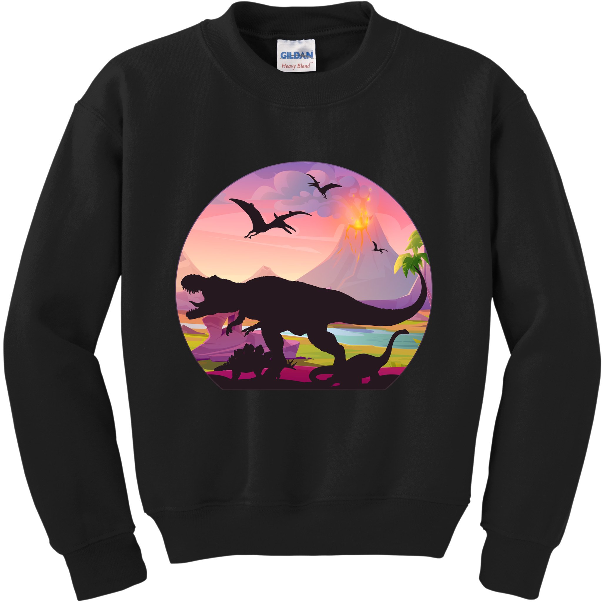 Cool Prehistoric Dinosaur Land Kids Sweatshirt