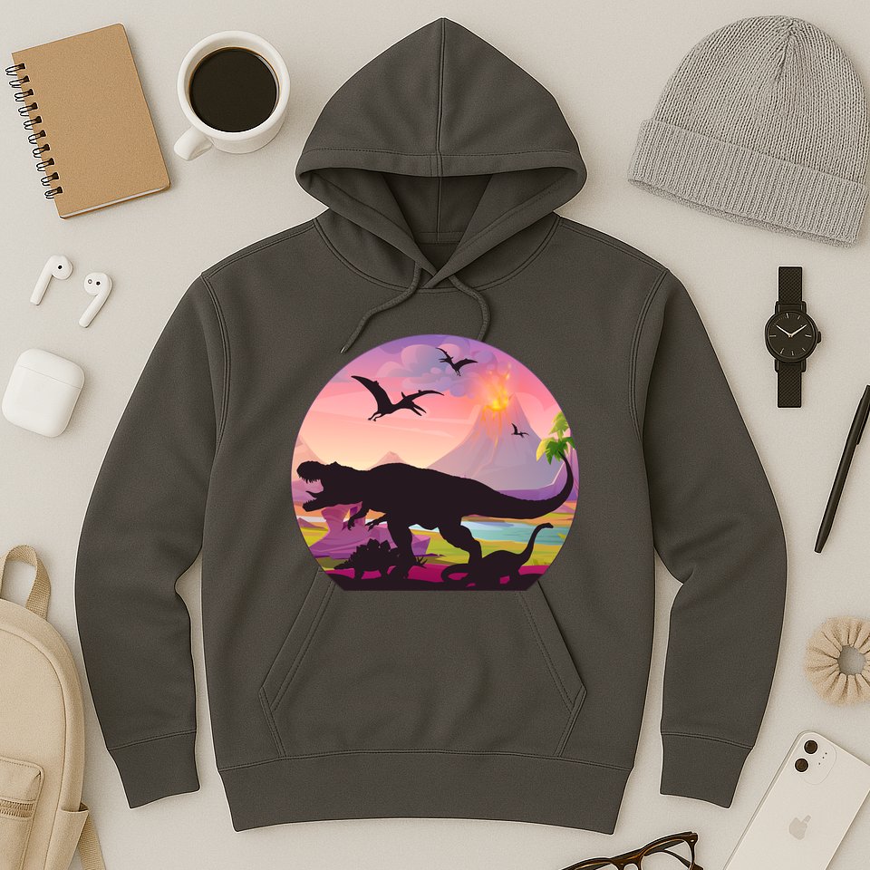 Cool Prehistoric Dinosaur Land Hoodie