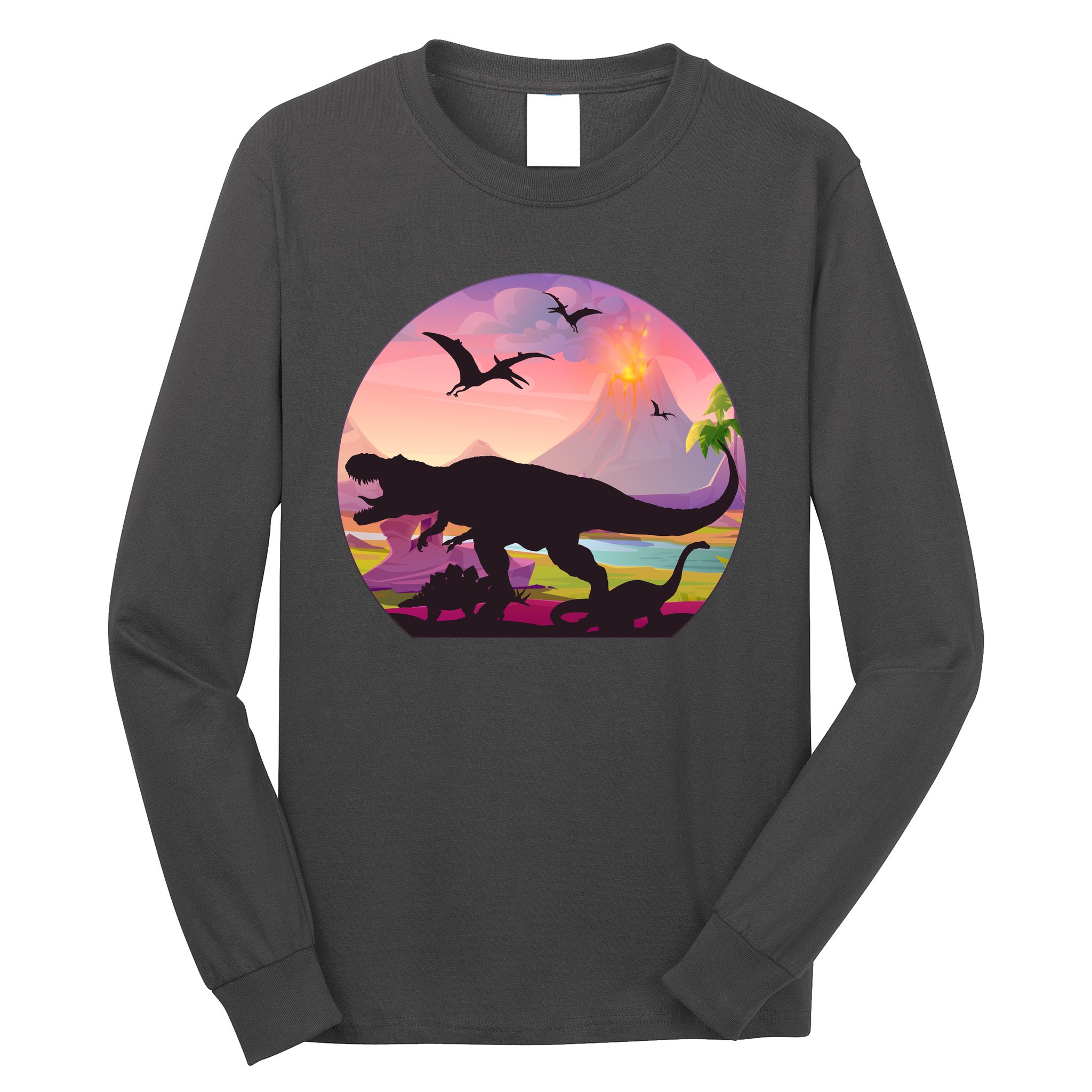Cool Prehistoric Dinosaur Land Long Sleeve Shirt