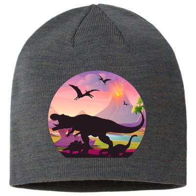 Cool Prehistoric Dinosaur Land Sustainable Beanie