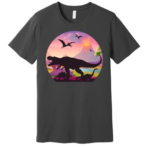 Cool Prehistoric Dinosaur Land Premium T-Shirt