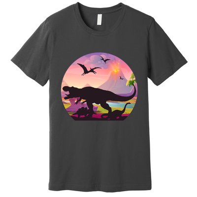 Cool Prehistoric Dinosaur Land Premium T-Shirt