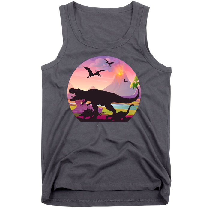 Cool Prehistoric Dinosaur Land Tank Top