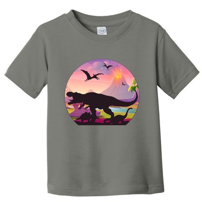 Cool Prehistoric Dinosaur Land Toddler T-Shirt