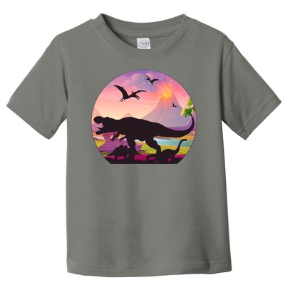 Cool Prehistoric Dinosaur Land Toddler T-Shirt