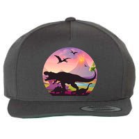 Cool Prehistoric Dinosaur Land Wool Snapback Cap