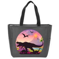 Cool Prehistoric Dinosaur Land Zip Tote Bag