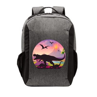 Cool Prehistoric Dinosaur Land Vector Backpack