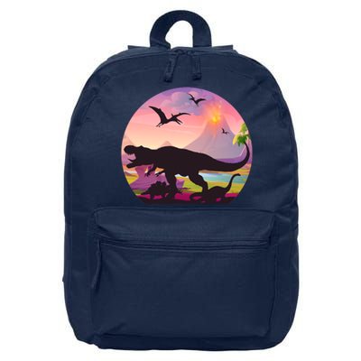 Cool Prehistoric Dinosaur Land 16 in Basic Backpack