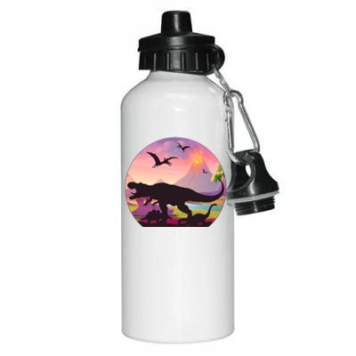 Cool Prehistoric Dinosaur Land Aluminum Water Bottle