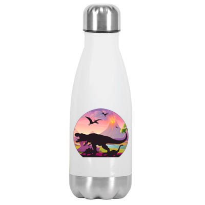 Cool Prehistoric Dinosaur Land Stainless Steel Insulated Water Bottle