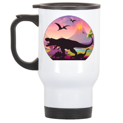 Cool Prehistoric Dinosaur Land Stainless Steel Travel Mug