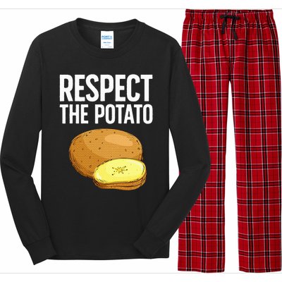 Cool Potato Design For Vegetable Potato Lover Long Sleeve Pajama Set