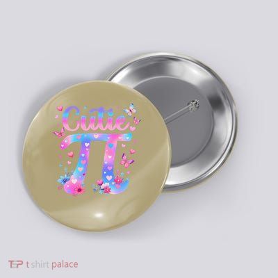 Cutie Pi Day Women Math Teacher Student Button