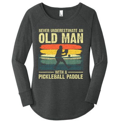 Cool Pickleball Design For Grandpa Pickleball Player Women's Perfect Tri Tunic Long Sleeve Shirt