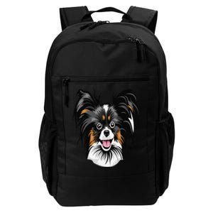 Cool Papillion Dog Face Daily Commute Backpack