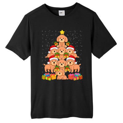 Cute Poodle Dog Christmas Tree For Dog Lover Xmas Funny Gift Tall Fusion ChromaSoft Performance T-Shirt