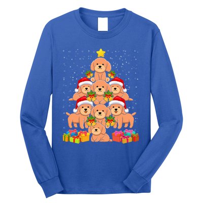 Cute Poodle Dog Christmas Tree For Dog Lover Xmas Funny Gift Long Sleeve Shirt