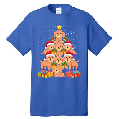 Cute Poodle Dog Christmas Tree For Dog Lover Xmas Funny Gift Tall T-Shirt