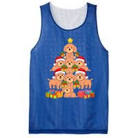 Cute Poodle Dog Christmas Tree For Dog Lover Xmas Funny Gift Mesh Reversible Basketball Jersey Tank