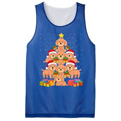 Cute Poodle Dog Christmas Tree For Dog Lover Xmas Funny Gift Mesh Reversible Basketball Jersey Tank