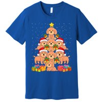 Cute Poodle Dog Christmas Tree For Dog Lover Xmas Funny Gift Premium T-Shirt