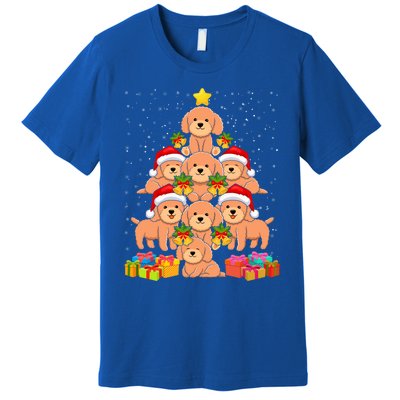 Cute Poodle Dog Christmas Tree For Dog Lover Xmas Funny Gift Premium T-Shirt