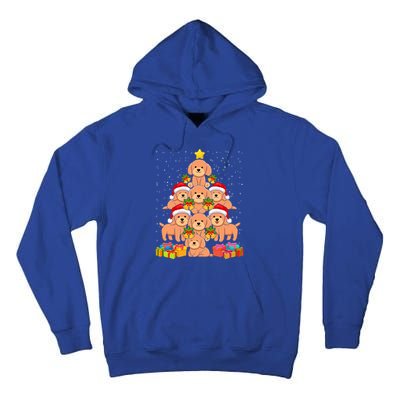 Cute Poodle Dog Christmas Tree For Dog Lover Xmas Funny Gift Tall Hoodie