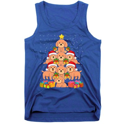 Cute Poodle Dog Christmas Tree For Dog Lover Xmas Funny Gift Tank Top