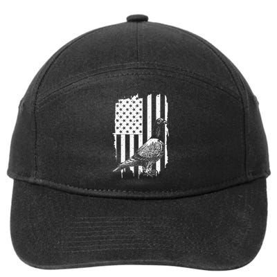 Cool Pigeon Design Women Patriotic Us Flag Pigeon Lovers 7-Panel Snapback Hat