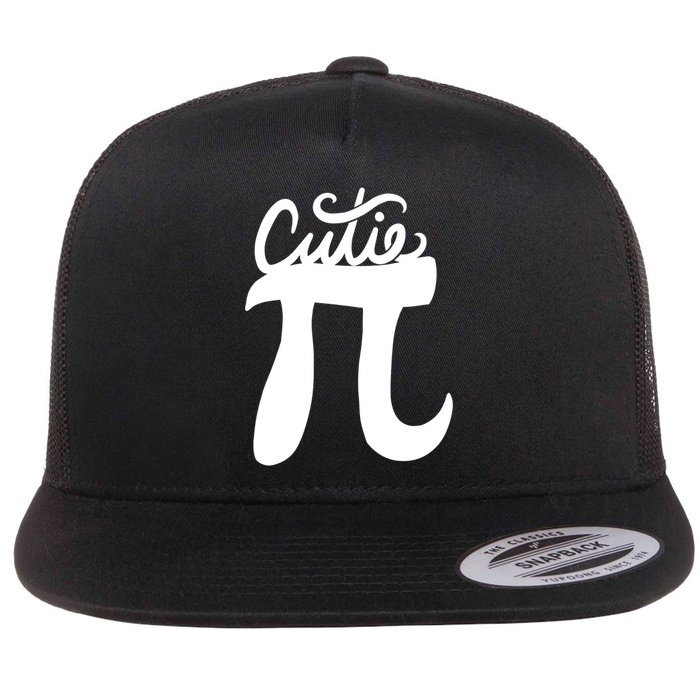 Cutie Pi Day Art Pi Symbol Cool Gift Flat Bill Trucker Hat