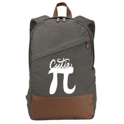 Cutie Pi Day Art Pi Symbol Cool Gift Cotton Canvas Backpack