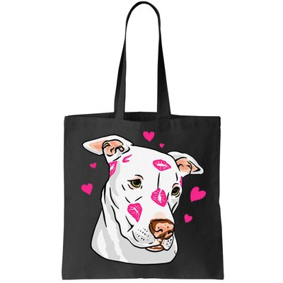 Cute Pitbull Dog Love And Hearts Funny I Love PitBull Dogs Bag